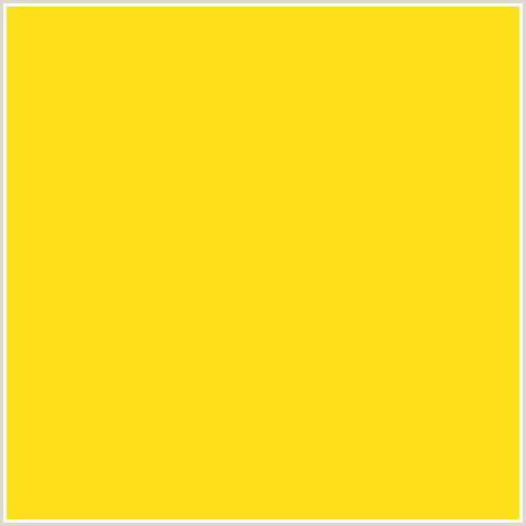 FDDF1A Hex Color Image (CANDLELIGHT, LEMON, YELLOW)
