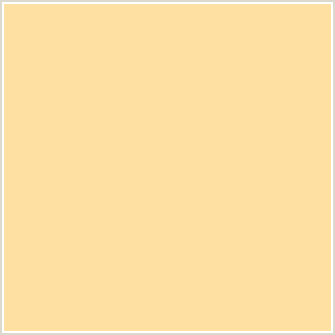 FDE0A2 Hex Color Image (CHEROKEE, YELLOW ORANGE)