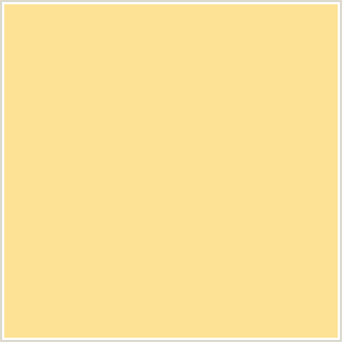 FDE295 Hex Color Image (GOLDEN GLOW, YELLOW ORANGE)