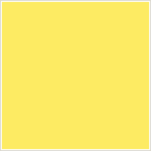 FDEB63 Hex Color Image (CANDY CORN, YELLOW)