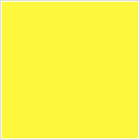 FDF73D Hex Color Image (GOLDEN FIZZ, LEMON, YELLOW)