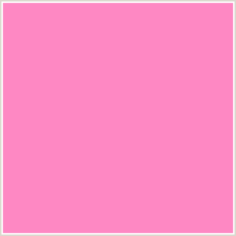 FE88C3 Hex Color Image (DEEP PINK, FUCHSIA, FUSCHIA, HOT PINK, MAGENTA, TICKLE ME PINK)