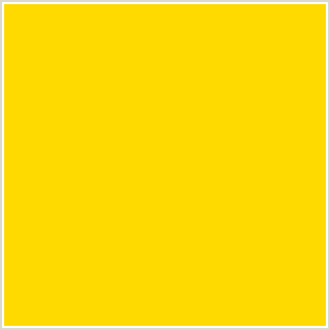 FEDA00 Hex Color Image (LEMON, SCHOOL BUS YELLOW, YELLOW)