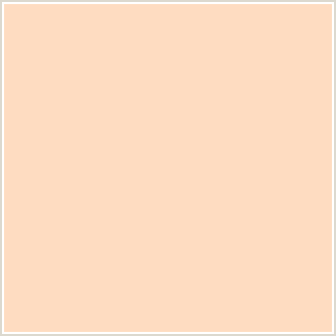 FEDCC1 Hex Color Image (NEGRONI, ORANGE RED, PEACH)