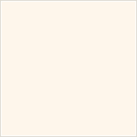 FEF6EB Hex Color Image (ORANGE, ORANGE WHITE)