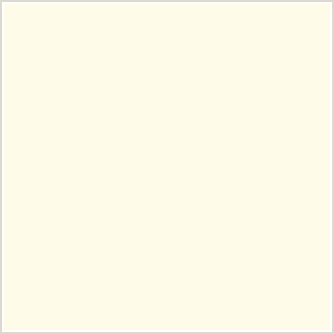 FEFBE8 Hex Color Image (BEIGE, ORANGE WHITE, YELLOW)