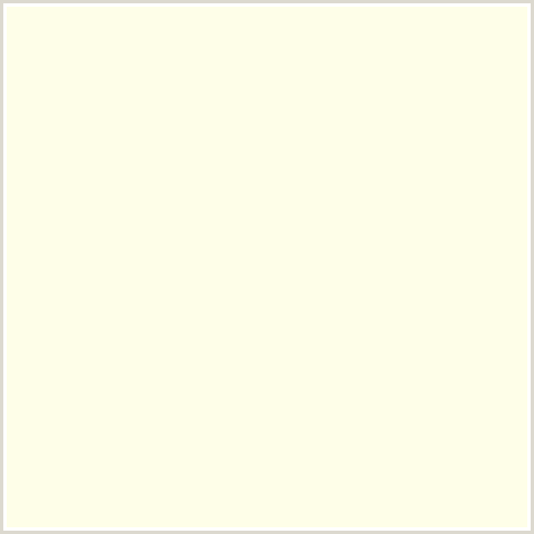 FEFEE8 Hex Color Image (ORANGE WHITE, YELLOW GREEN)