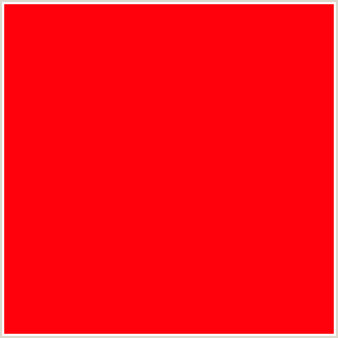 FF000D Hex Color Image (RED)