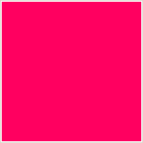 FF0060 Hex Color Image (RED, ROSE)