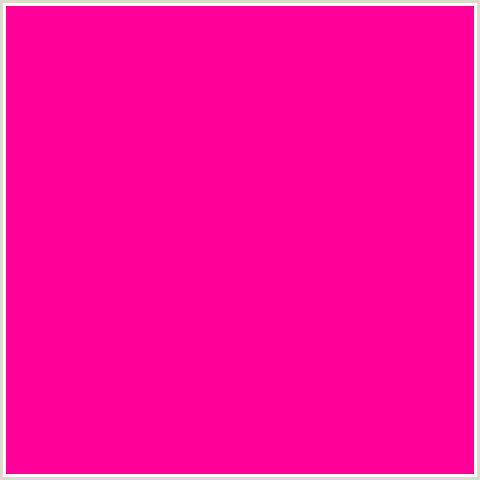 FF0099 Hex Color Image (DEEP PINK, FUCHSIA, FUSCHIA, HOLLYWOOD CERISE, HOT PINK, MAGENTA)