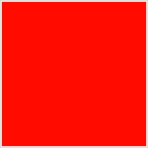 FF0B00 Hex Color Image (RED)