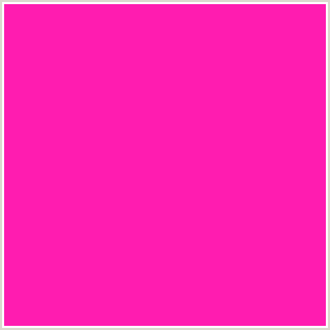 FF1CB0 Hex Color Image (DEEP PINK, FUCHSIA, FUSCHIA, HOT PINK, MAGENTA, PERSIAN ROSE)