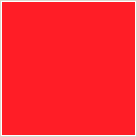 FF1D26 Hex Color Image (RED, TORCH RED)