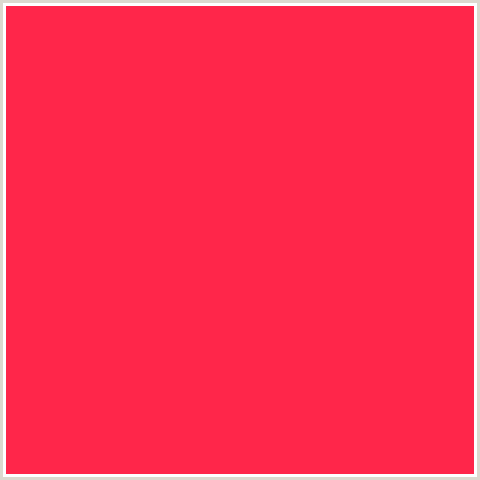 FF264A Hex Color Image (RADICAL RED, RED)