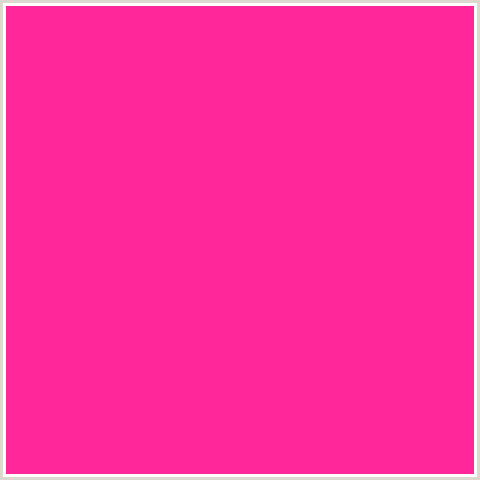 FF279A Hex Color Image (DEEP PINK, FUCHSIA, FUSCHIA, HOT PINK, MAGENTA, PERSIAN ROSE)