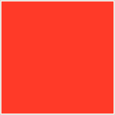FF3A28 Hex Color Image (RED, RED ORANGE)