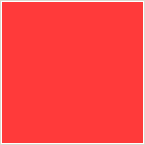 FF3A3A Hex Color Image (RED, RED ORANGE)