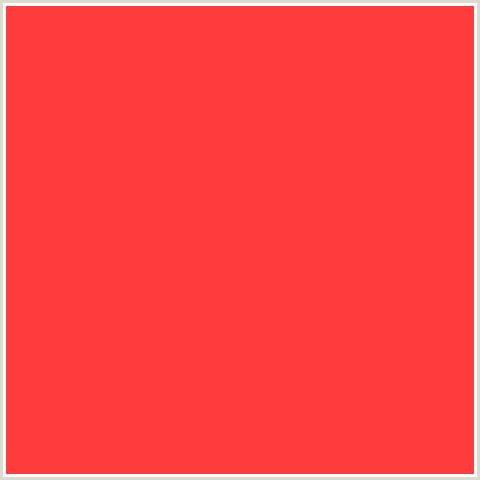 FF3C3C Hex Color Image (CORAL RED, RED)