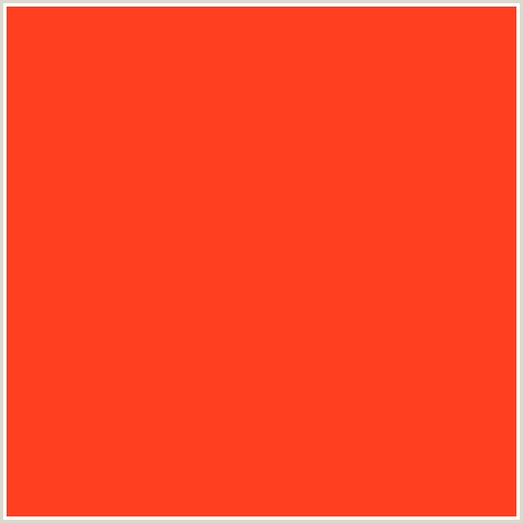 FF3F20 Hex Color Image (RED, RED ORANGE)
