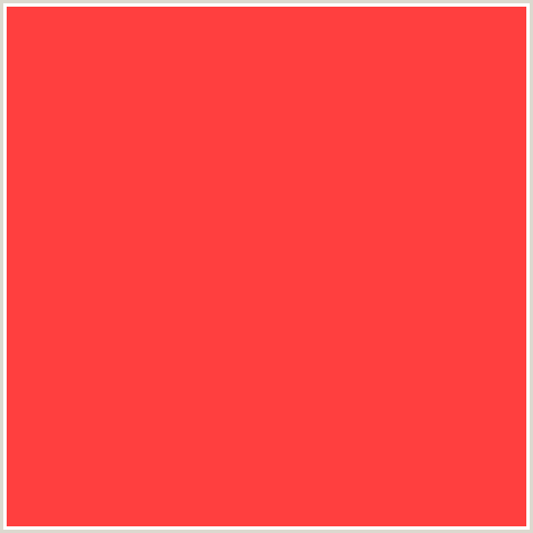 FF3F3F Hex Color Image (CORAL RED, RED)