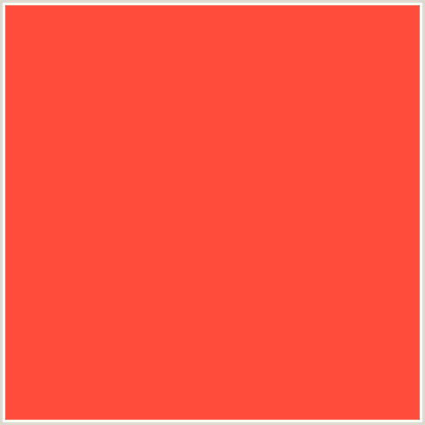 FF4C3B Hex Color Image (RED, SUNSET ORANGE)