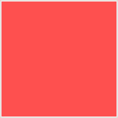 FF5151 Hex Color Image (RED, SUNSET ORANGE)
