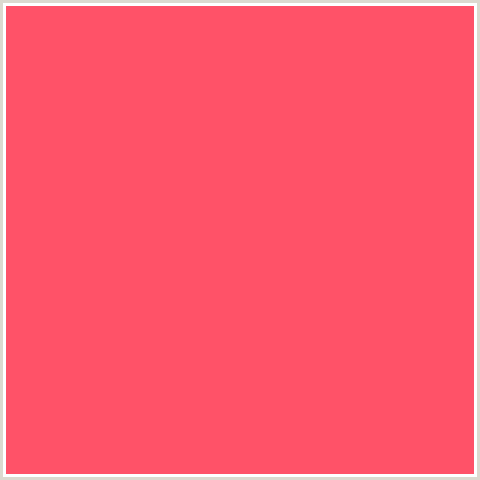 FF5268 Hex Color Image (RED, WILD WATERMELON)