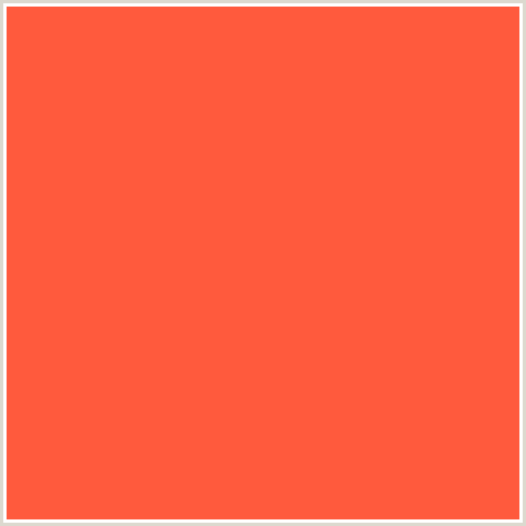 FF5A3D Hex Color Image (OUTRAGEOUS ORANGE, RED)
