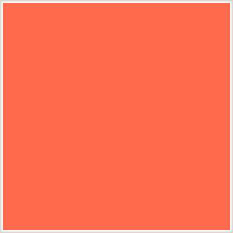 FF6A4D Hex Color Image (CORAL, PERSIMMON, RED ORANGE)