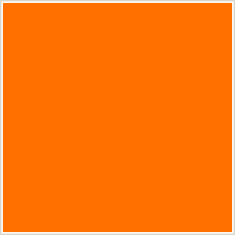 FF7000 Hex Color Image (BLAZE ORANGE, ORANGE RED)