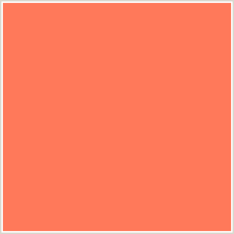 FF795A Hex Color Image (BITTERSWEET, CORAL, RED ORANGE)