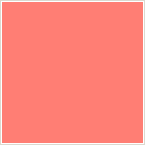 FF7E74 Hex Color Image (RED, SALMON)