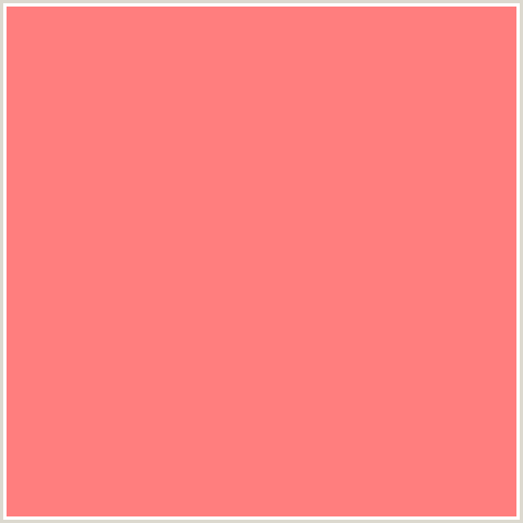 FF7E7E Hex Color Image (RED, SALMON, VIVID TANGERINE)