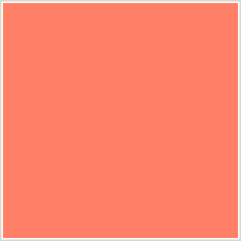 FF8066 Hex Color Image (RED ORANGE, SALMON)