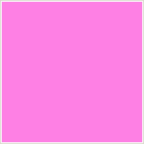 FF80E5 Hex Color Image (BLUSH PINK, DEEP PINK, FUCHSIA, FUSCHIA, HOT PINK, MAGENTA)