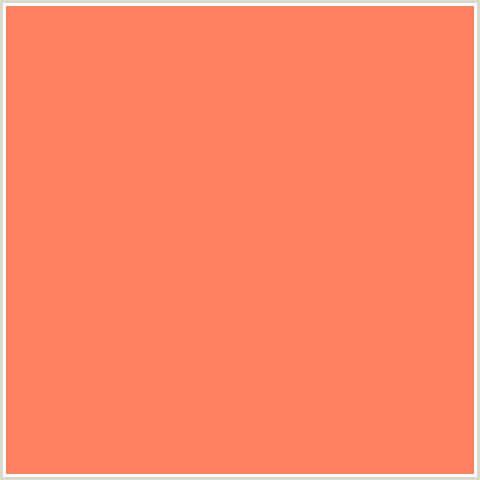FF8362 Hex Color Image (CORAL, RED ORANGE, SALMON)