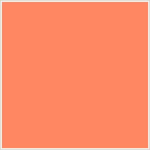 FF8863 Hex Color Image (CORAL, RED ORANGE, SALMON)