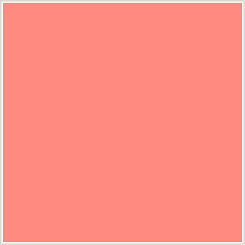 FF8A7F Hex Color Image (LIGHT RED, PINK, RED, SALMON, VIVID TANGERINE)