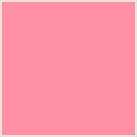 FF8FA3 Hex Color Image (LIGHT RED, PINK, PINK SALMON, RED, SALMON)