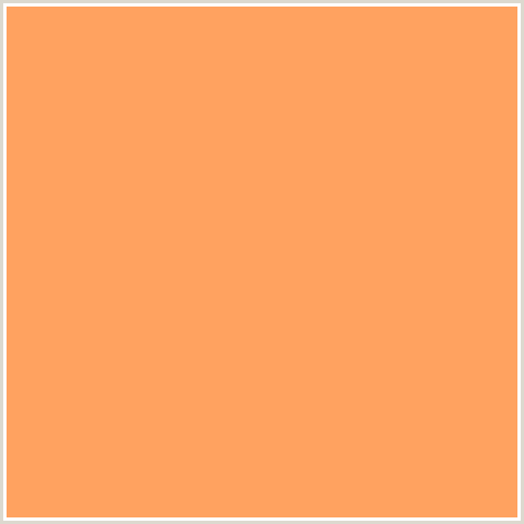 FFA260 Hex Color Image (ATOMIC TANGERINE, ORANGE RED)