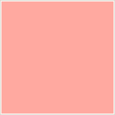 FFA9A0 Hex Color Image (CORNFLOWER LILAC, LIGHT RED, PINK, RED)