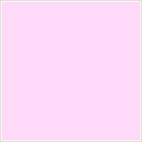 FFD9F7 Hex Color Image (DEEP PINK, FUCHSIA, FUSCHIA, HOT PINK, MAGENTA, PINK LACE)