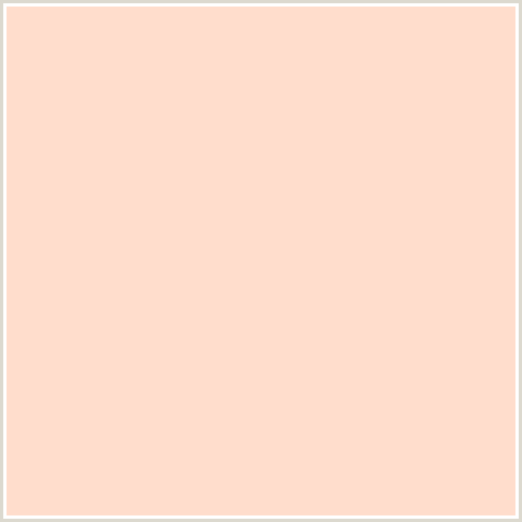 FFDDCC Hex Color Image (ORANGE RED, PEACH, TUFT BUSH)