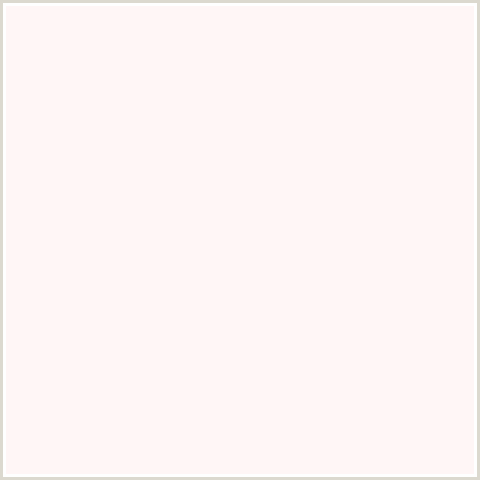 FFF6F6 Hex Color Image (CHABLIS, LIGHT RED, PINK, RED)