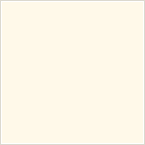 FFF9E9 Hex Color Image (EARLY DAWN, YELLOW ORANGE)